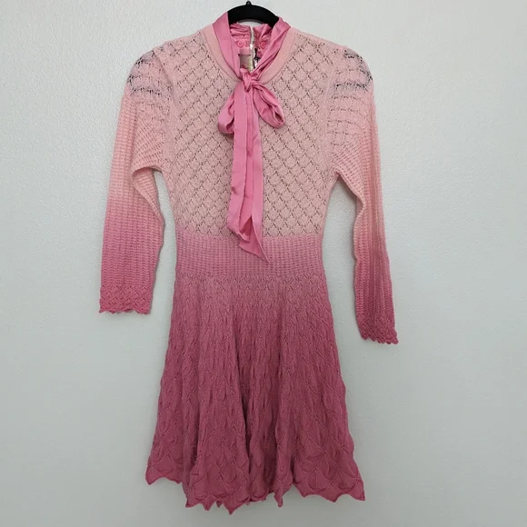 Alice + Olivia Gin Pointelle Lace Mini Dress - threedaughtersproperties.com